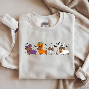 Pups in costume, spooky, cute fall sweatshirt, womens crewneck, spooky season, halloween sweater, cute sweatshirts