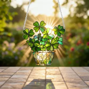 Lucky Clover Suncatcher Window Hanging