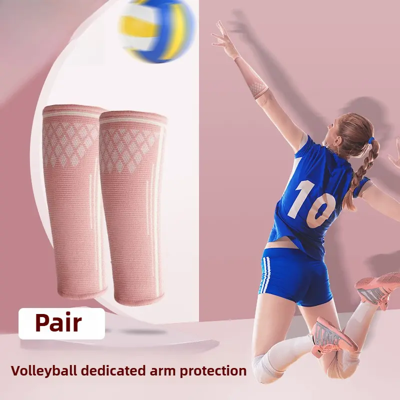 Unisex Stretch Volleyball Integrated Protective Gear - M Size, 1 Pair Arm Guards, Wrist Guards, Elbow Pads for Summer Student Sports Use, M Size, A Pair.