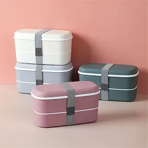 Double Layers Bento Box Lunch Box Food Container Kitchen Accessories Microwavable Dinnerware Lunchbox