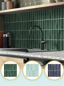 3D Peel And Stick Tile Stickers, Self-Adhesive Waterproof Mosaic Wall Tiles 30x30cm For Kitchen & Bathroom