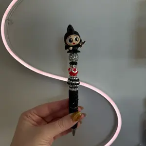 Tootles Rhinestone Pen with Adorable Doll Topper and Sparkling Beads for Stylish Writing