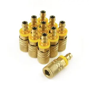 Primefit XIC1438PB6-B10B Extreme Performance Series 6-Ball Brass Coupler 0.25 in. x 0.37 in. Push On Hose Barb