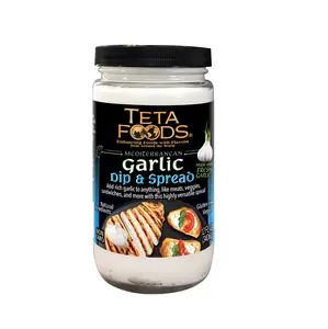 Teta Foods Garlic Dip and Spread - Traditional garlic spread used on Chicken Shawarma and kabobs.