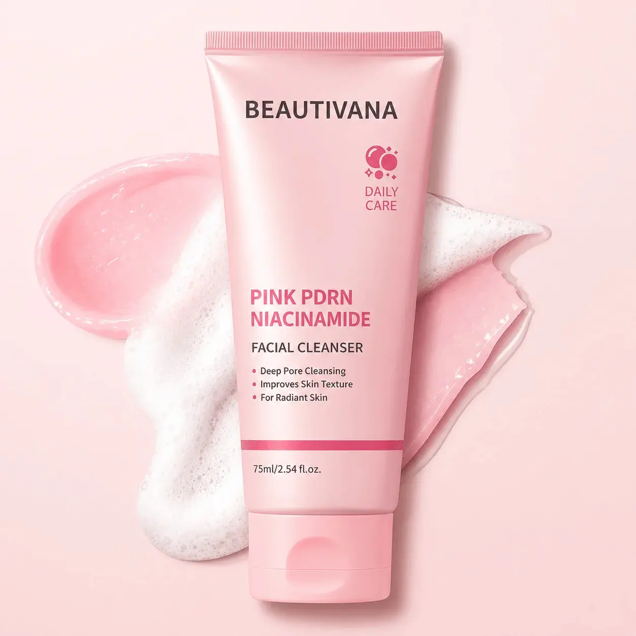 BV BEAUTIVANA Korean Gentle Niacinamide Facial Cleanser, Daily Skincare Cleanser for All Skin Types