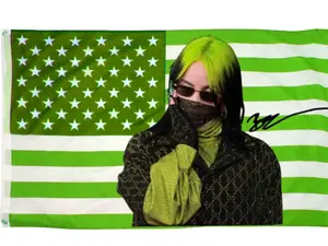 Billieee Pop Star Singer USA Flag - Concert American Flag Tiktok Meme Music