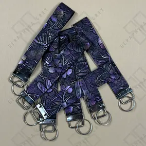 Dragonfly Leatherette Key Fob — Handmade by Jade