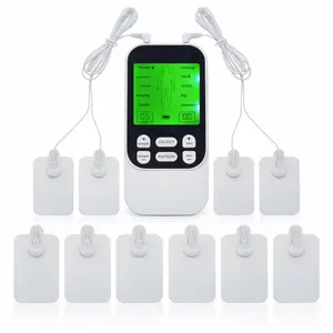 Muscle Massage Unit, 10 Modes 2 Outputs with 10 Electrode Pads, Compact Rechargeable Body Massager