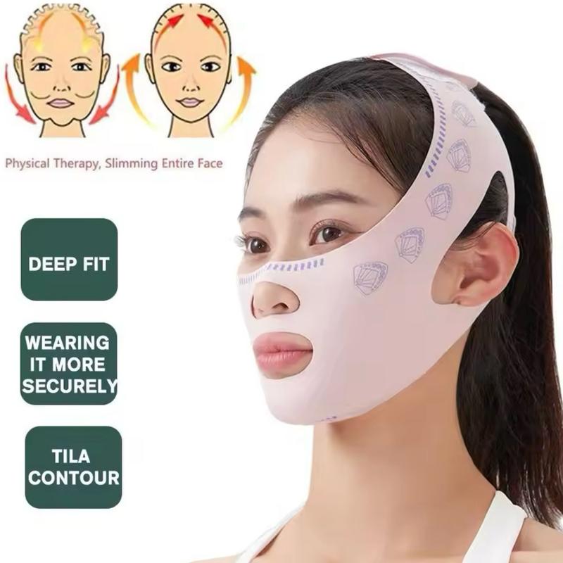 Breathable V Face Band Cheek Lift Up Face Thin Mask Reduce Double Chin V-Line Shaping Bandage Anti Wrinkle Face Bandage Comfort Skincare Contour Facial Daily