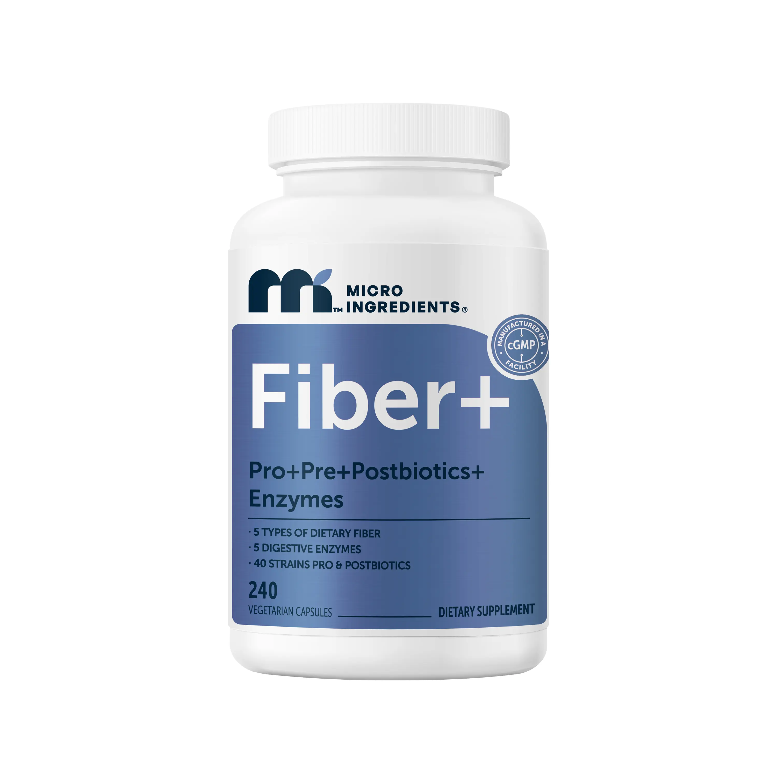 Micro Ingredients Fiber+, 240 Vegetarian Capsules Micro Ingredients Fiber+, 240 Vegetarian Capsules