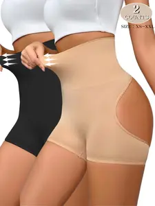 High-Waisted Butt-Lifting Women's Shapewear Shaping Shorts, Abdominal Control, High Stretch Breathable, Peach Hip Design, Safe Pants, Plus Size Friendly XS-Xxl