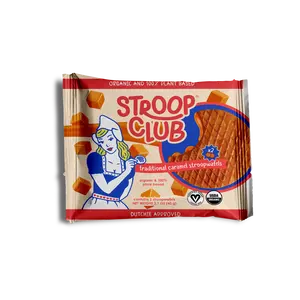 Traditional Caramel Plant Based and Organic Stroopwafels (box of 12x 2-pack - 24 total)