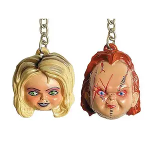 Childs Play Bride of Chucky Keychains Halloween TIffany Horror Movie Trick Or Treat Studios Collectibles Set live keychains