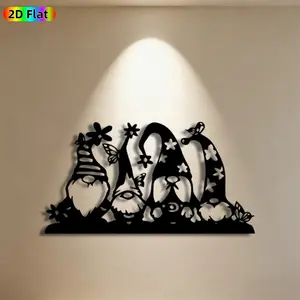 1pc Gnome Metal Wall Art,Gnome Statue Mural, Ideal Gift for New Year, Christmas, Weather-Resistant Metal Wall Decor Wall Sculptures, Perfect for Patio Wall & Garden Fence, Ideal for Gnome Enthusiasts