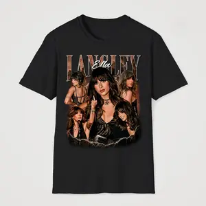 EllaLLangleyY 90s Retro Bootleg Graphic T-Shirt, Country Music Vintage Tour Style Tee, Youth Adult Western Fan Shirt, Soft Comfortable Casual Wear, 100% Cotton [Made In US]