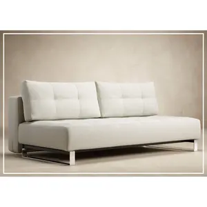 Innovation Living Supremax 2-Seater Fabric Sleeper Sofa With Ottoman