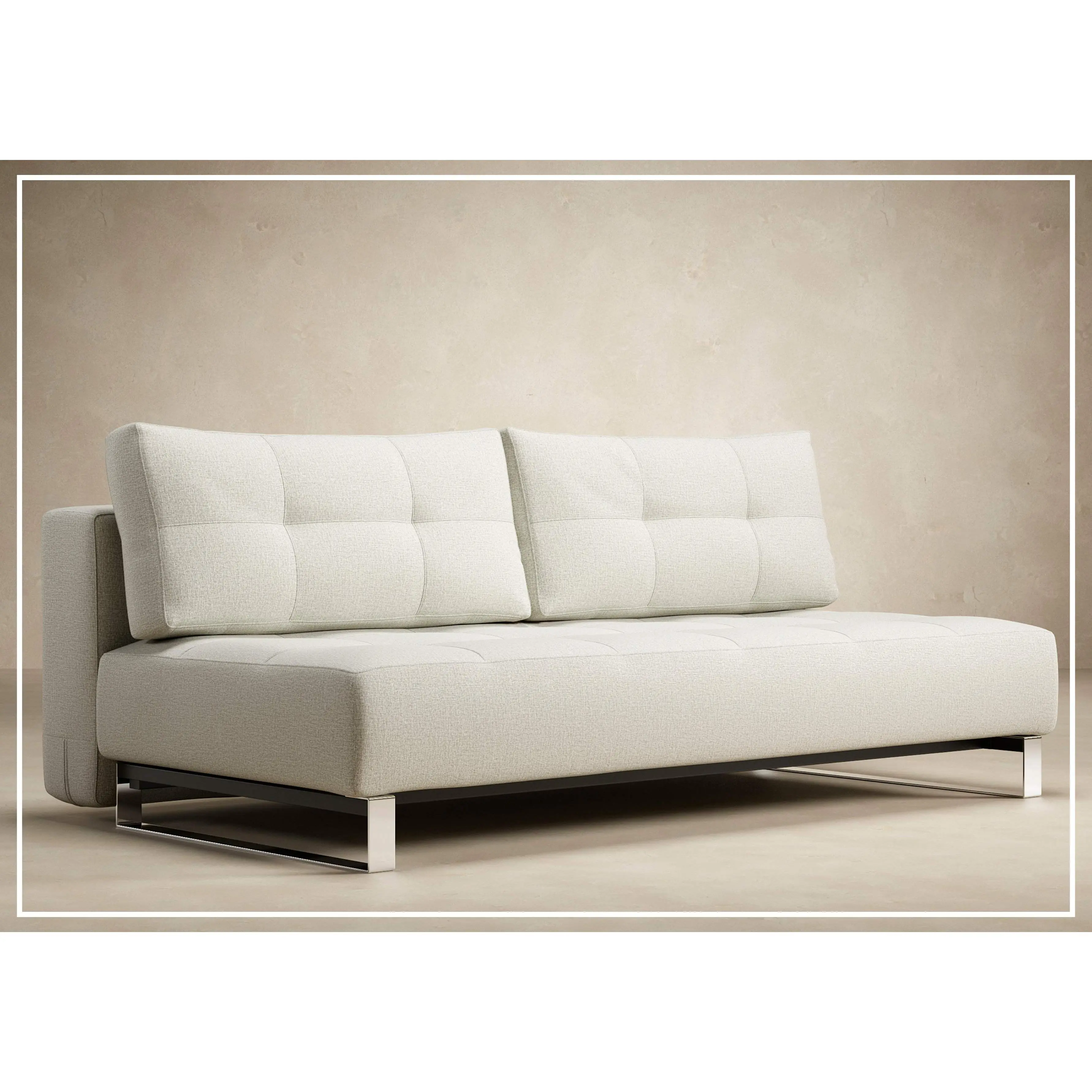 Innovation Living Supremax 2-Seater Fabric Sleeper Sofa With Ottoman