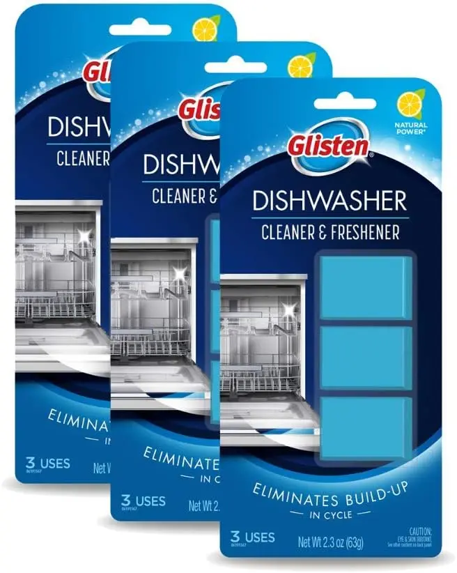 Dishwasher Cleaner & Freshener – 3 Tablets, Clear, 3 Count