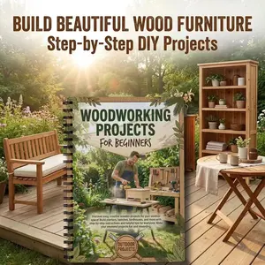 Beginner Woodworking Project Guide Book, Designed for Zero Experience, Easy DIY Woodworking Instructions, Perfect for Hobbyists