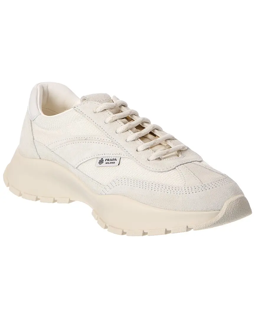 Prada Mesh & Suede Sneaker