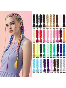 3pcs/Set Braiding Hair Extensions High Temperature Synthetic Fiber Jumbo Braiding Hair Extensions Crochet Twist Braids Boho Braids 24inch