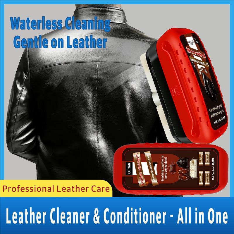 Leather Care Solution for Shoes Sofas & Clothing Easy Use Economical One Wipe Cleaner Conditioner Two-Pack