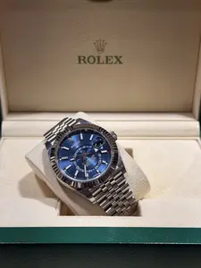 Rolex Sky-Dweller 42 mm Blue Dial Jubilee Bracelet Stainless Steel Watch