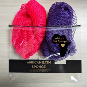 2 PCS Authentic African Exfoliating Net Bath Sponge