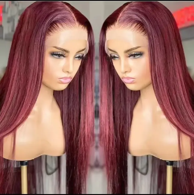4B Barbie Straight Human Wig (Burgundy)