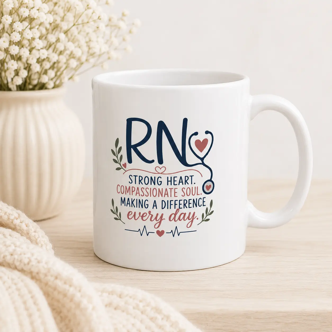 Celebrating RNs Coffee Mug | 11oz & 15oz Ceramic Mug | Registered Nurse Gift | LoveNursingStudents™