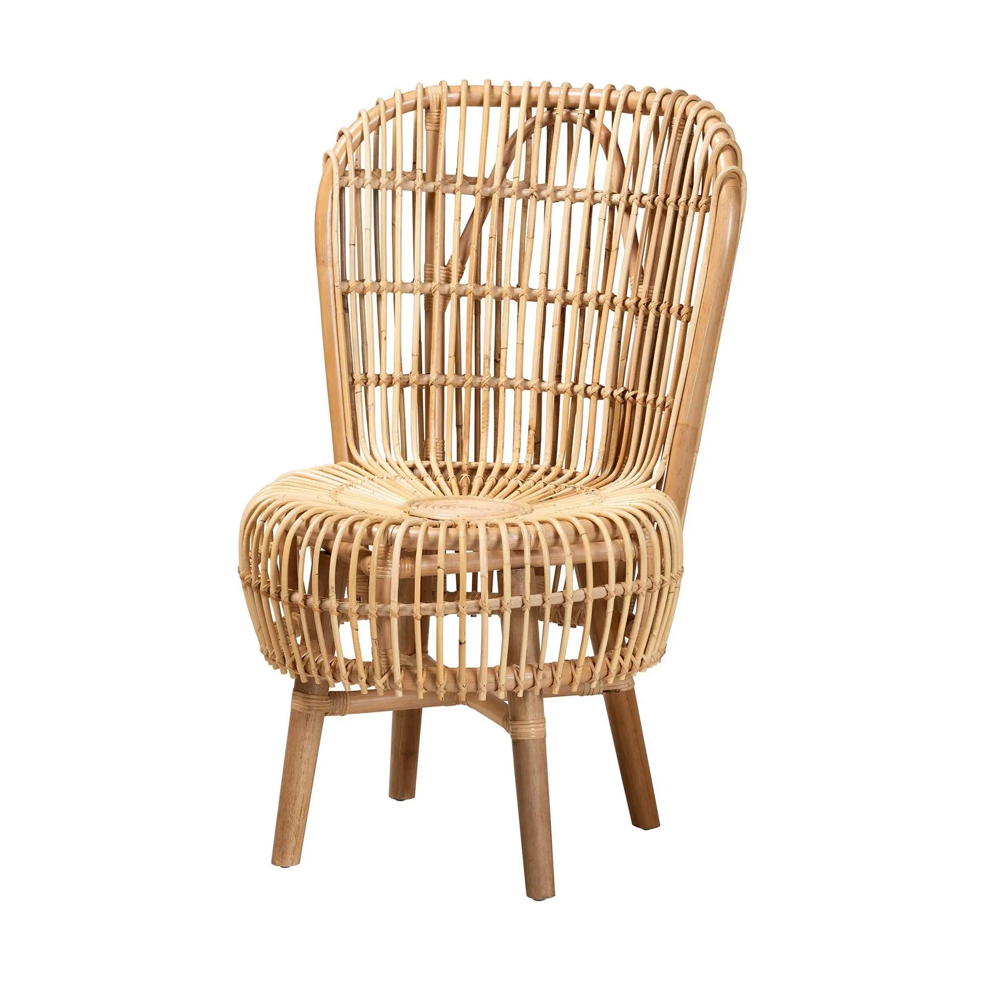 bali & pari Nagoya Natural Rattan Tall Lounge Chair