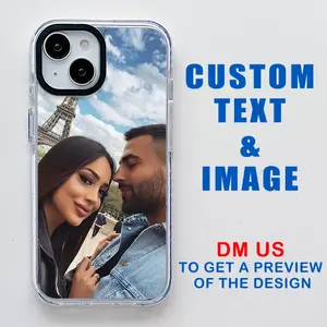 Custom Phone Case for iPhone 17 16 15 14 13 12 11 Pro Max Plus Air , Personalized Picture Photo Case - Shockproof Heavy Duty Protective Cover Clear