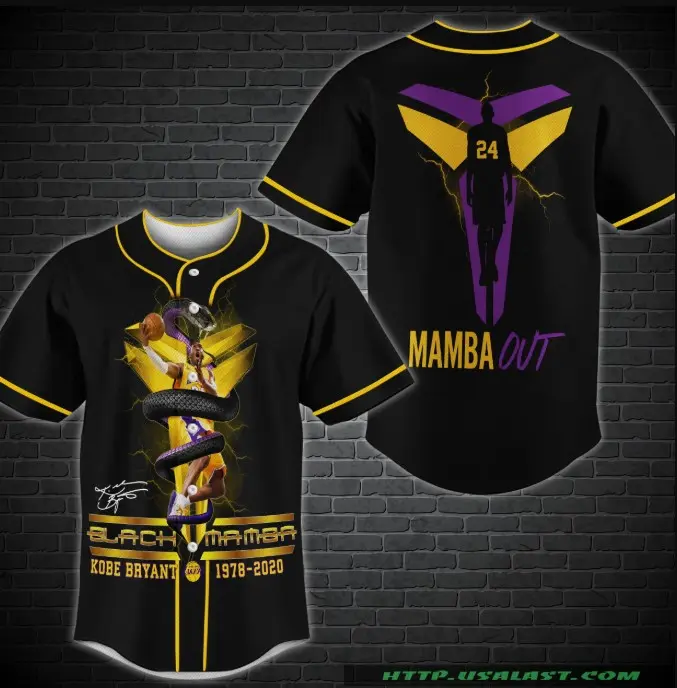 Black Mamba KobeBryanttt 1978 2020 Baseball Jersey Shirt
