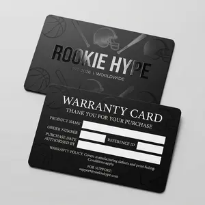 Rookie Hype Apparel After-Sale Warranty Certificate