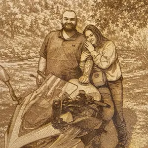 Custom Engraved Portrait On Wood