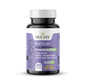 True Life Therapeutics - Lugols Iodine Tablets 6.25mg - Thyroid Health, Detox Support, Hormone Health