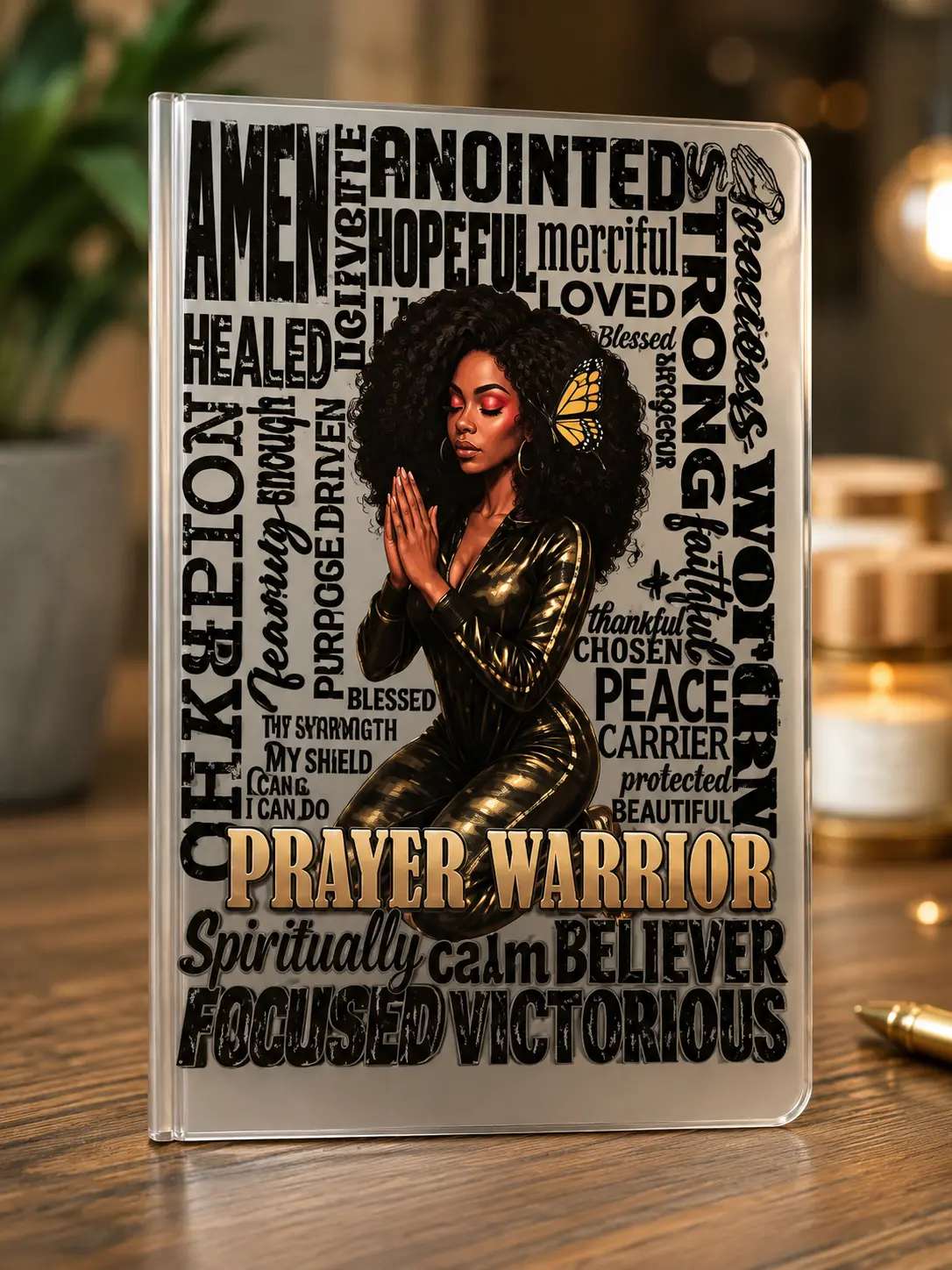 Prayer Warrior UV DTF Journal Transfer