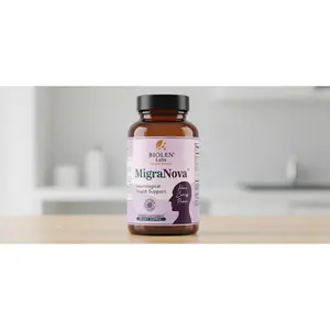 Migraine Support Supplement for Daily Prevention and Migraine Relief Support | Magnesium, Riboflavin B2 & B6, CoQ10 and Feverfew | NeuroCalm Blend | Made in USA | MigraNova