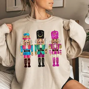 Trendy Christmas Nutcracker Sweatshirt, Cute Holiday Gift, Popular Nutcracker Sweater, Cute Women Christmas Gift, Girly Christmas Shirt