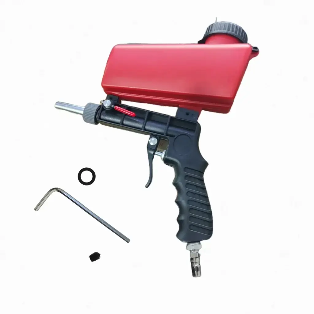 Handheld Portable Pneumatic Sandblasting Gun, Compact Electric Tool for Plastic and Alloy Sandblasting, Versatile Sanding Accessory
