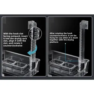 Turtle basking platform, climbable platform, height adjustable, suitable for high-water-level turtle tanks, equipped with a feeding trough, deep-water resting area, integrated movable floating platform