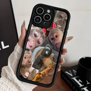 Apple Phone Case 7/8, Fun Monkey Pattern, Full Body Anti-Drop Protection, Fits iPhone 17/16/15/14 Plus/12/11/13 Pro, May2k Style Photography Accessory