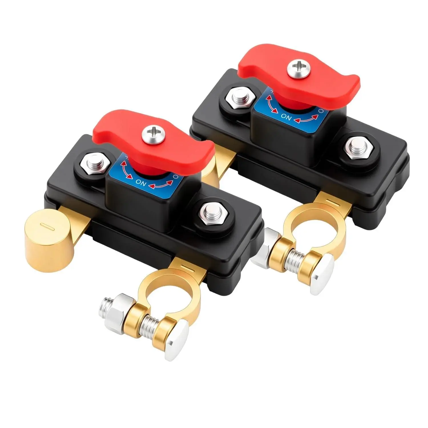Manual Rotary Pure Copper Vehicle Power Disconnect Switch - 12-24V High Conductivity Cut-Off Switch for Car, RV Battery Protection