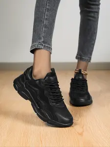 Women's Casual Sports Shoes, Athletic Shoes, Lolita Style, Breathable Lightweight Running Shoes, Anti-Slip Leather & Mesh Sneakers for Outdoor Party School