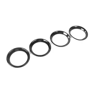 Carbon Fiber AC Air Vent Outlet Cover Bezels Frame Trim for Ford F150 2009-2014 Car Interior Accessories ABS Material UV & Scratch-Resistant Polyurethane Coating Easy DIY Installation