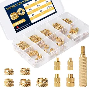 206 count Threaded Inserts for Plastic, Metric M3 M4 M5 M6 Heat Set Inserts  Kit with Soldering Iron Tips & Adapter, Spiral Knurled Brass Nut Inserts for  Printing Projects
