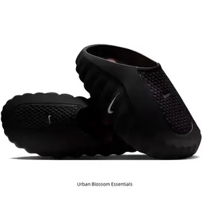 Black Thick-Soled Massage Slides, Orange Spherical Outsole, Breathable Fabric Upper, Pre-Game Recovery Tech Mules