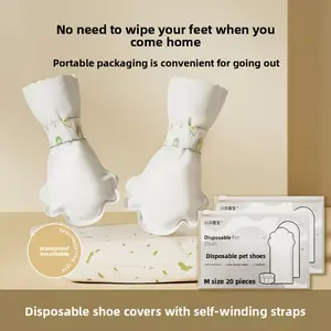 20 Pcs Dog Leg Covers Disposable, Waterproof Anti-Dirty for Small Dogs, Teddy & Bichon Pet Rain Shoes, Outdoor Use