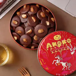 Akoko Hawaiian Macadamia Nut Cocoa Crisps Gift Tin 300g - Low Sugar High Protein, Clean Ingredients, Rich & Crispy Snack