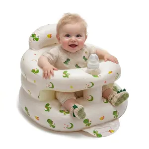 Inflatable Baby Seat with Built-in Air Pump, Inflatable Toddler Baby Chair for Babies 3 Months & Up, Blow up Baby Seat with Full Enclosure Protection, Baby Stuff with PVC Material, Sit Me Up Floor Chair